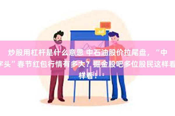 炒股用杠杆是什么意思 中石油股价拉尾盘，“中字头”春节红包行情有多大？掘金股吧多位股民这样看！