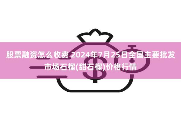 股票融资怎么收费 2024年7月25日全国主要批发市场石榴(甜石榴)价格行情